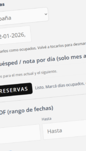 RDev Booking Calendar — Gestión de Reservas Libres de Comisiones