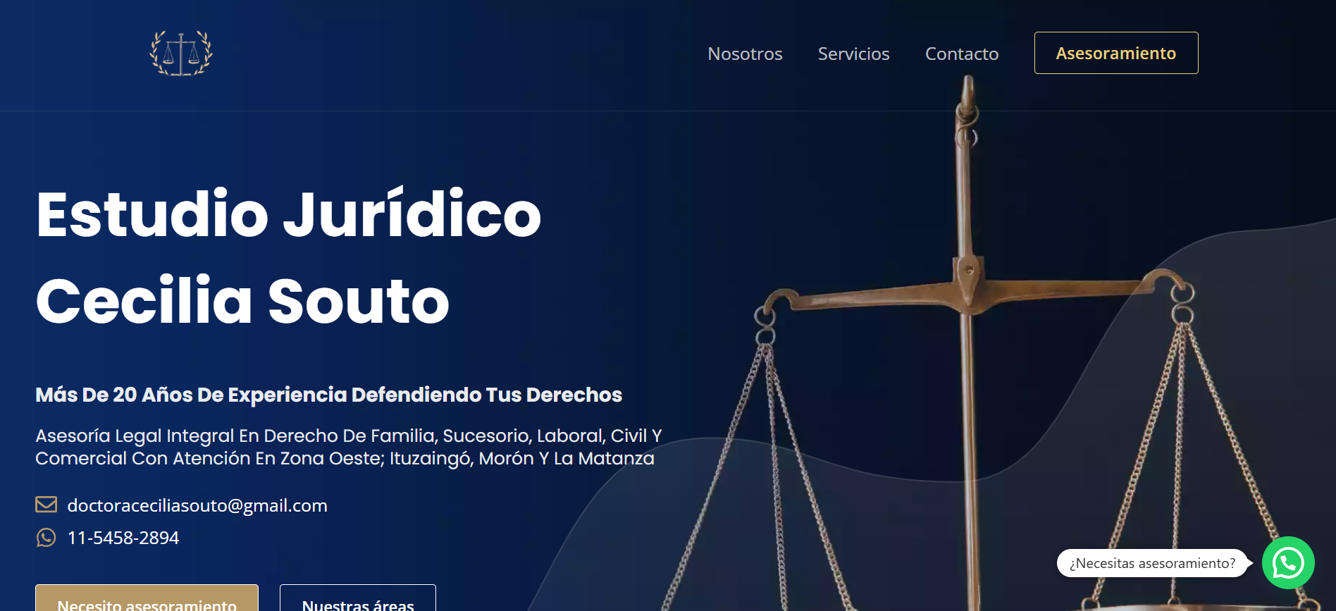 Ramiro Loizaga - Diseño y Desarrollo Web 15 Estudio Juridico Cecilia Souto